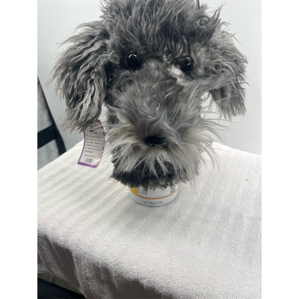 Cuddle Clones Grey White Dog Golf Club Headcover Realistic Poodle Schnauzer NWT